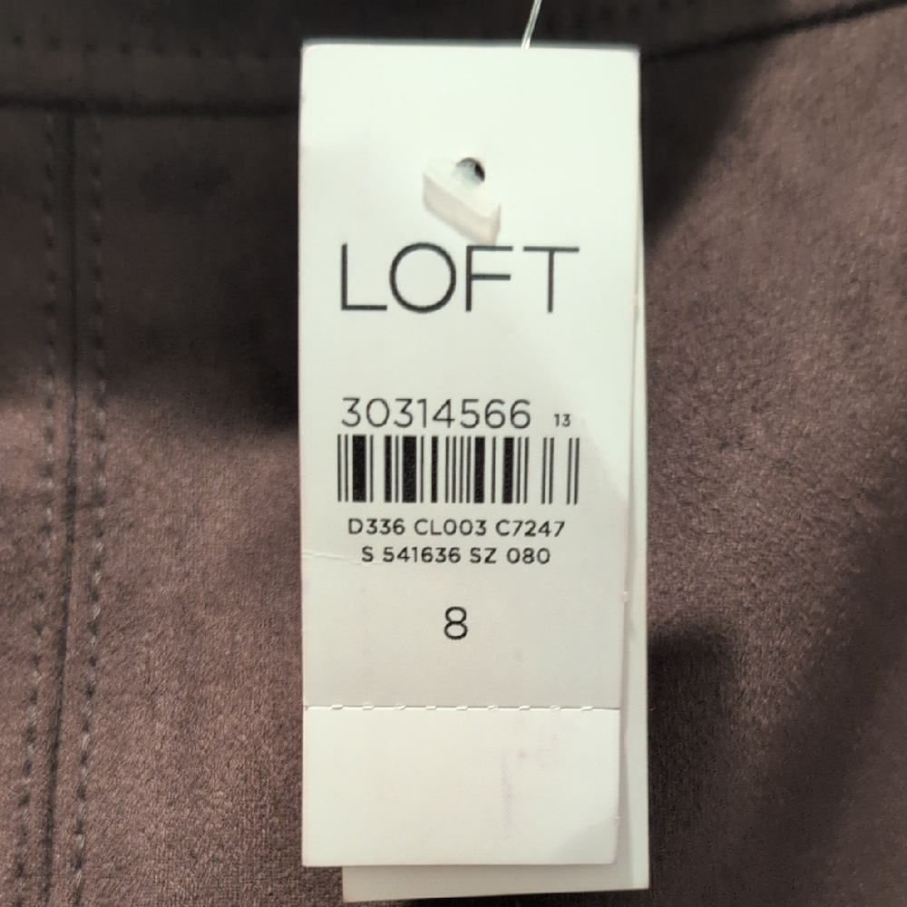 LOFT Micro Suede Mini Skirt NWT! - Picture 2 of 6